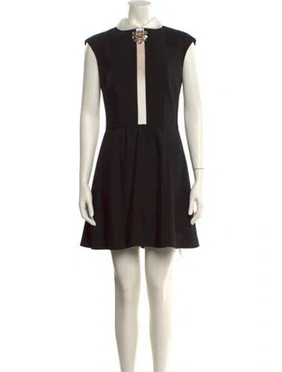 Pre-owned Ted Baker Crew Neck Mini Dress In Black