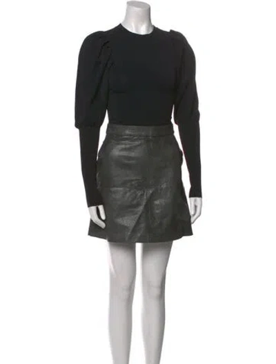 Pre-owned Ted Baker Crew Neck Mini Dress In Black