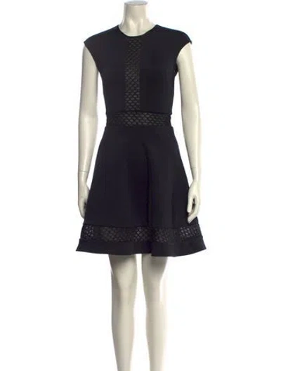 Pre-owned Ted Baker Crew Neck Mini Dress In Black