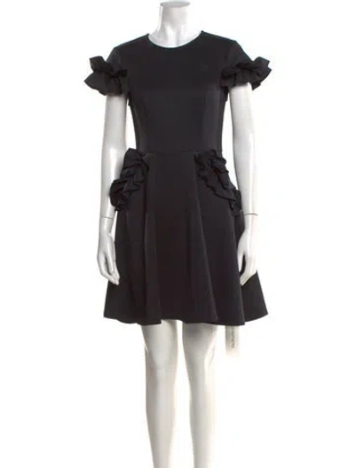 Pre-owned Ted Baker Crew Neck Mini Dress In Black