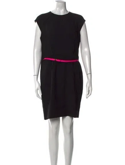 Pre-owned Ted Baker Crew Neck Mini Dress In Black