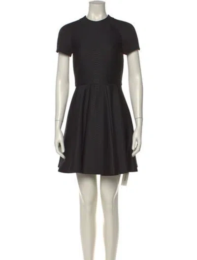 Pre-owned Ted Baker Crew Neck Mini Dress In Black