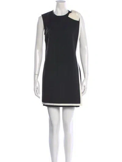 Pre-owned Ted Baker Crew Neck Mini Dress In Black