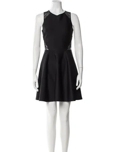 Pre-owned Ted Baker Crew Neck Mini Dress In Black