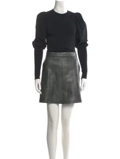 Pre-owned Ted Baker Crew Neck Mini Dress In Black