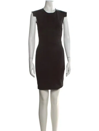Pre-owned Ted Baker Crew Neck Mini Dress In Black