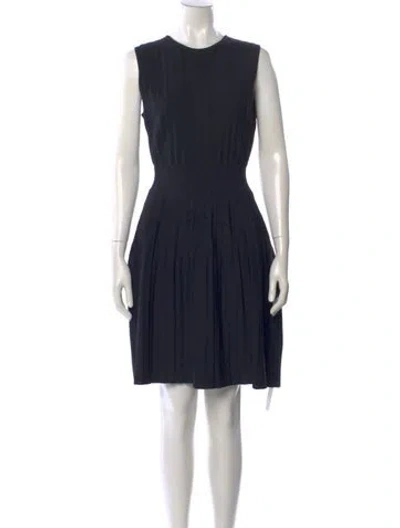 Pre-owned Ted Baker Crew Neck Mini Dress In Black