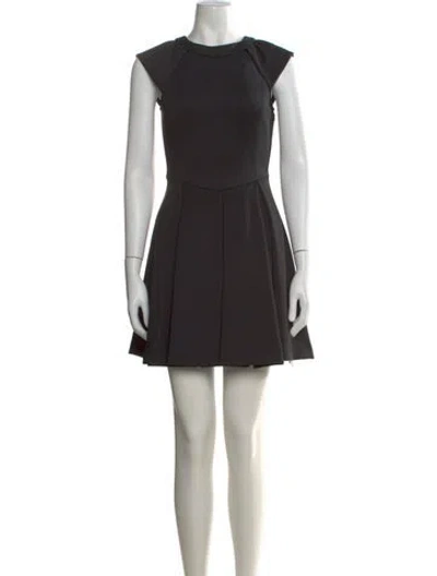 Pre-owned Ted Baker Crew Neck Mini Dress In Black