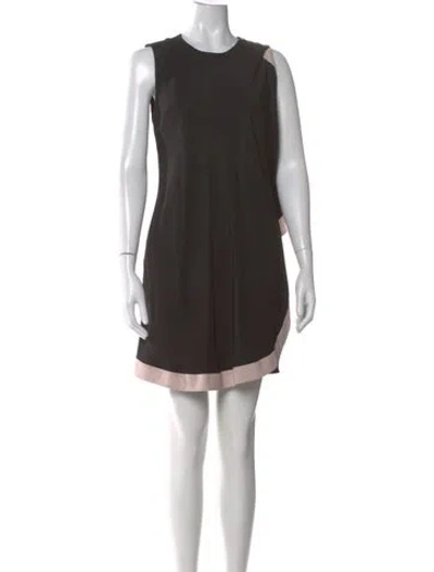 Pre-owned Ted Baker Crew Neck Mini Dress In Black