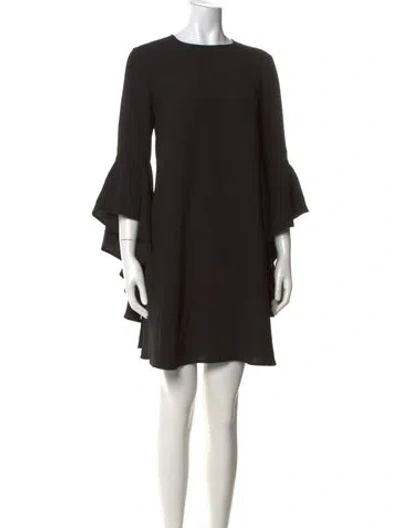 Pre-owned Ted Baker Crew Neck Mini Dress In Black