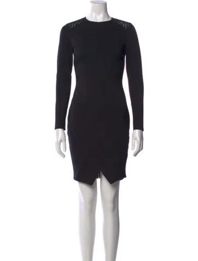 Pre-owned Ted Baker Crew Neck Mini Dress In Black