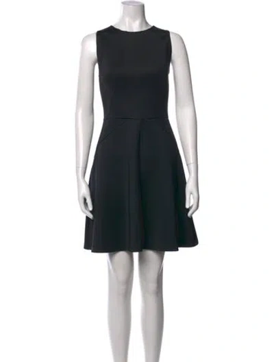 Pre-owned Ted Baker Crew Neck Mini Dress In Black