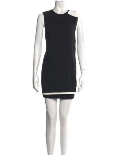 Pre-owned Ted Baker Crew Neck Mini Dress In Black