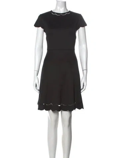 Pre-owned Ted Baker Crew Neck Mini Dress In Black