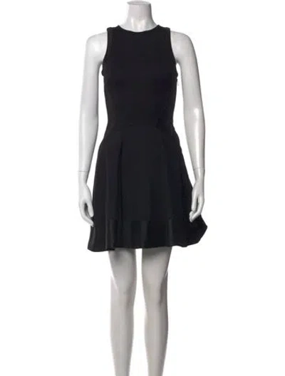 Pre-owned Ted Baker Crew Neck Mini Dress In Black