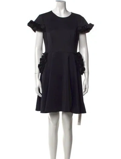 Pre-owned Ted Baker Crew Neck Mini Dress In Black