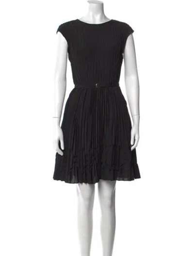 Pre-owned Ted Baker Crew Neck Mini Dress In Black