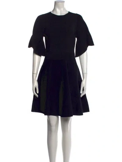 Pre-owned Ted Baker Crew Neck Mini Dress In Black