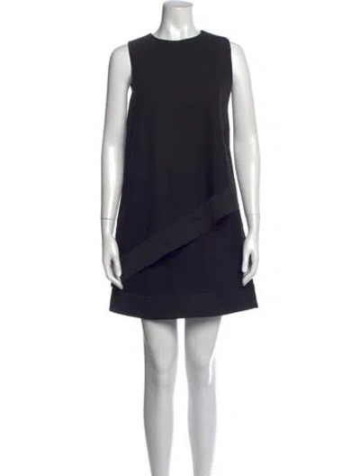 Pre-owned Ted Baker Crew Neck Mini Dress In Black