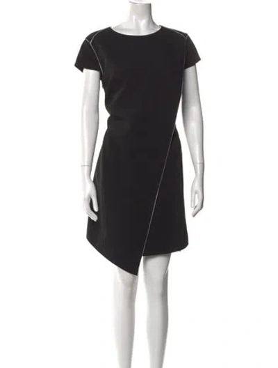 Pre-owned Ted Baker Crew Neck Mini Dress In Black