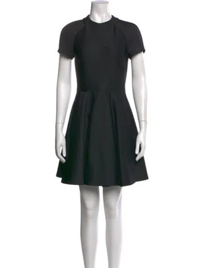 Pre-owned Ted Baker Crew Neck Mini Dress In Black