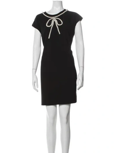 Pre-owned Ted Baker Crew Neck Mini Dress In Black