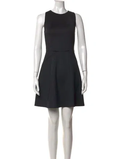 Pre-owned Ted Baker Crew Neck Mini Dress In Black