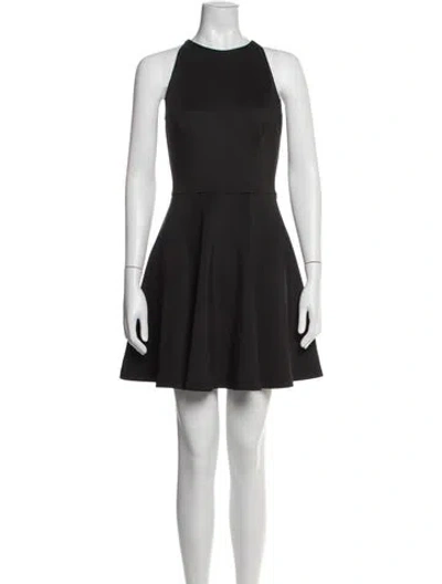 Pre-owned Ted Baker Crew Neck Mini Dress In Black