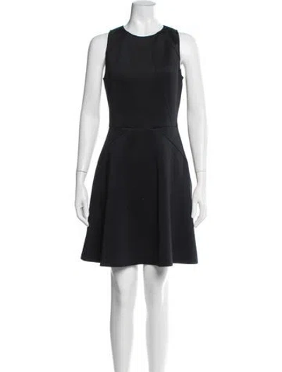 Pre-owned Ted Baker Crew Neck Mini Dress In Black