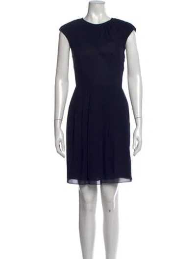 Pre-owned Ted Baker Crew Neck Mini Dress In Black