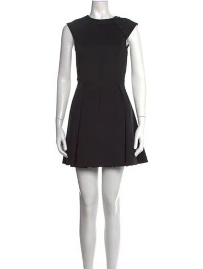 Pre-owned Ted Baker Crew Neck Mini Dress In Black