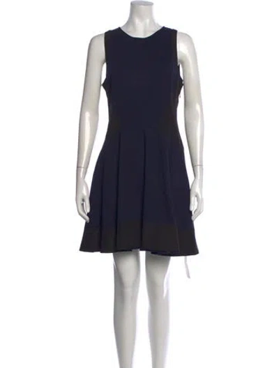 Pre-owned Ted Baker Crew Neck Mini Dress In Black/metallic
