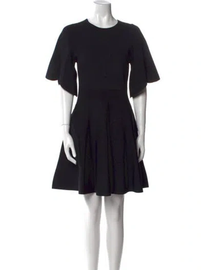 Pre-owned Ted Baker Crew Neck Mini Dress In Blue