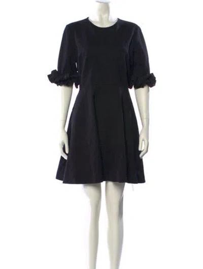 Pre-owned Ted Baker Crew Neck Mini Dress In Blue