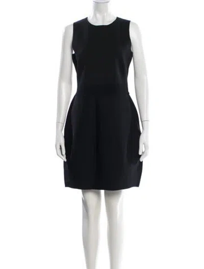 Pre-owned Ted Baker Crew Neck Mini Dress In Blue