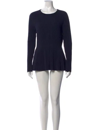 Pre-owned Ted Baker Crew Neck Mini Dress In Blue