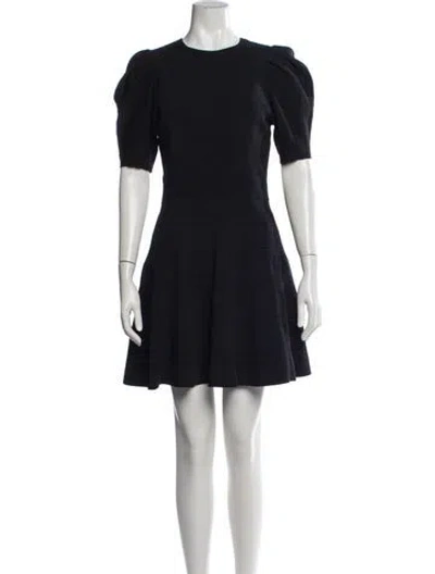 Pre-owned Ted Baker Crew Neck Mini Dress In Blue