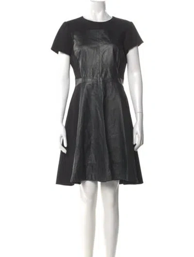 Pre-owned Ted Baker Crew Neck Mini Dress In Gray