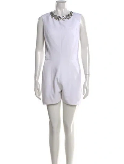 Pre-owned Ted Baker Crew Neck Mini Dress In Gray