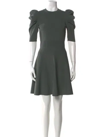 Pre-owned Ted Baker Crew Neck Mini Dress In Green