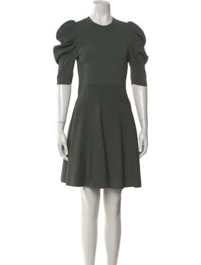 Pre-owned Ted Baker Crew Neck Mini Dress In Green