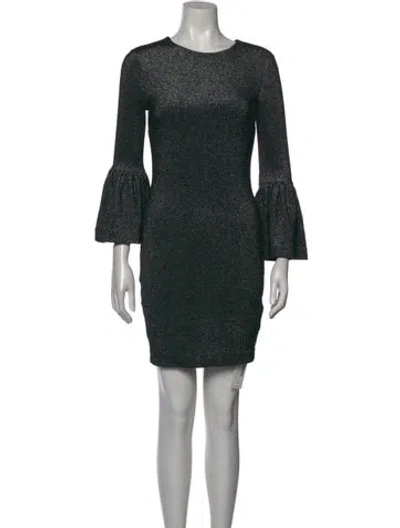Pre-owned Ted Baker Crew Neck Mini Dress In Green