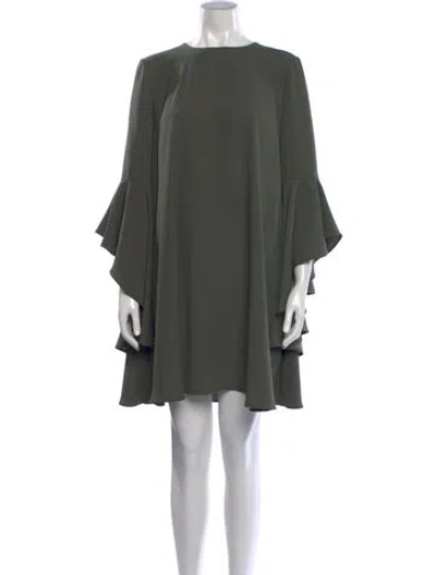 Pre-owned Ted Baker Crew Neck Mini Dress In Green