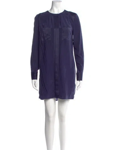 Pre-owned Ted Baker Crew Neck Mini Dress In Multi