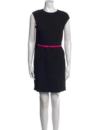 Pre-owned Ted Baker Crew Neck Mini Dress In Multi