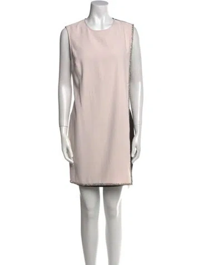 Pre-owned Ted Baker Crew Neck Mini Dress In Multi