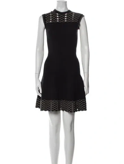 Pre-owned Ted Baker Crew Neck Mini Dress In Multi