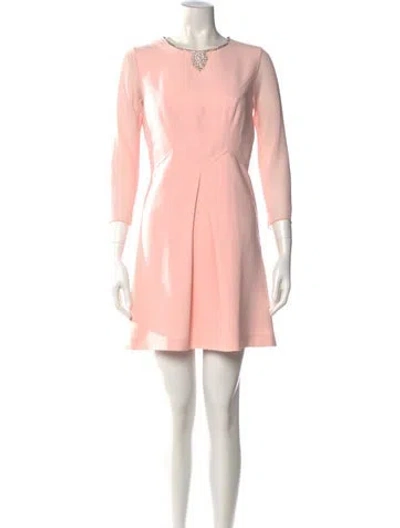Pre-owned Ted Baker Crew Neck Mini Dress In Multi