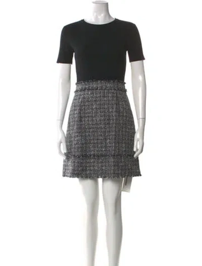 Pre-owned Ted Baker Crew Neck Mini Dress In Multi