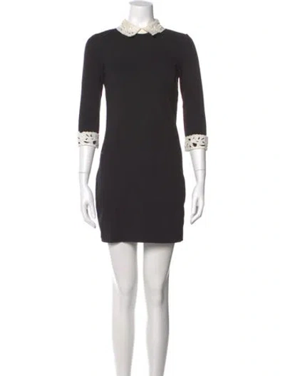 Pre-owned Ted Baker Crew Neck Mini Dress In Multi